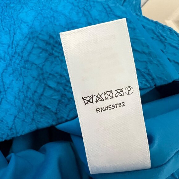 Adrianna Papell Womens Cap Sleeve Textured Sheath Dress Turquoise Blue size 14 - Picture 10 of 11